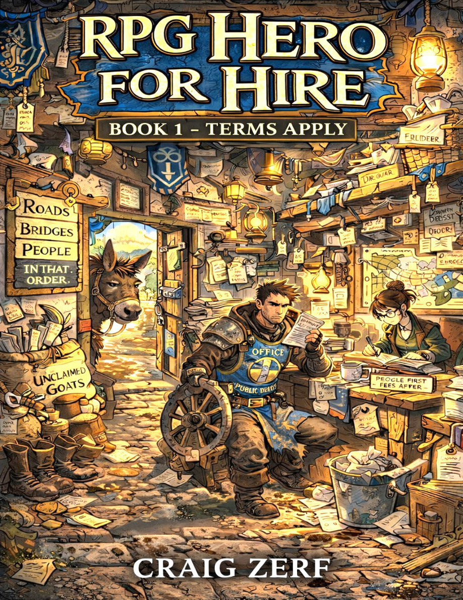 Terms Apply RPG Hero for Hire 1 Craig Zerf Kitap Kapağı