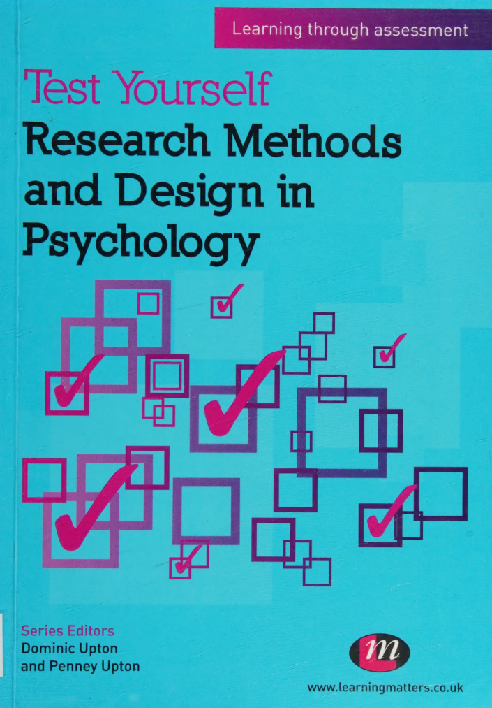 Test Yourself Research Methods and Design in Psychology Dominic Upton Kitap Kapağı