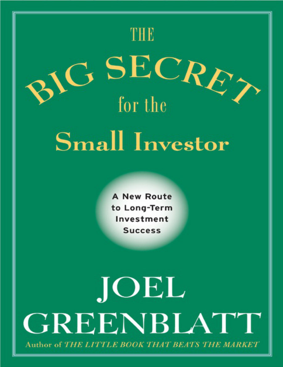 The Big Secret for the Small Investor PDF Download