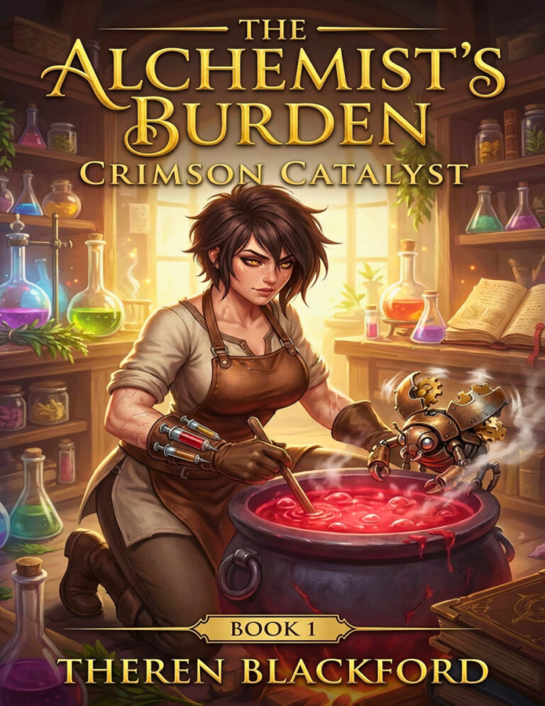 The Alchemists Burden Crimson Catalyst Theren Blackford Kitap Kapağı