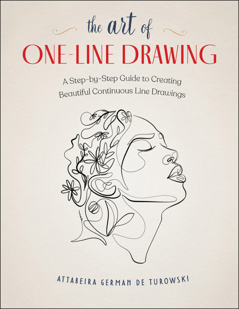 The Art of One Line Drawing Attabeira German de Turowski Kitap Kapağı
