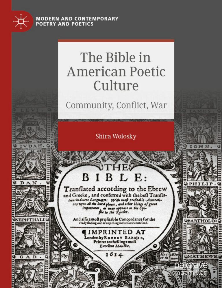 The Bible in American Poetic Culture Shira Wolosky Kitap Kapağı