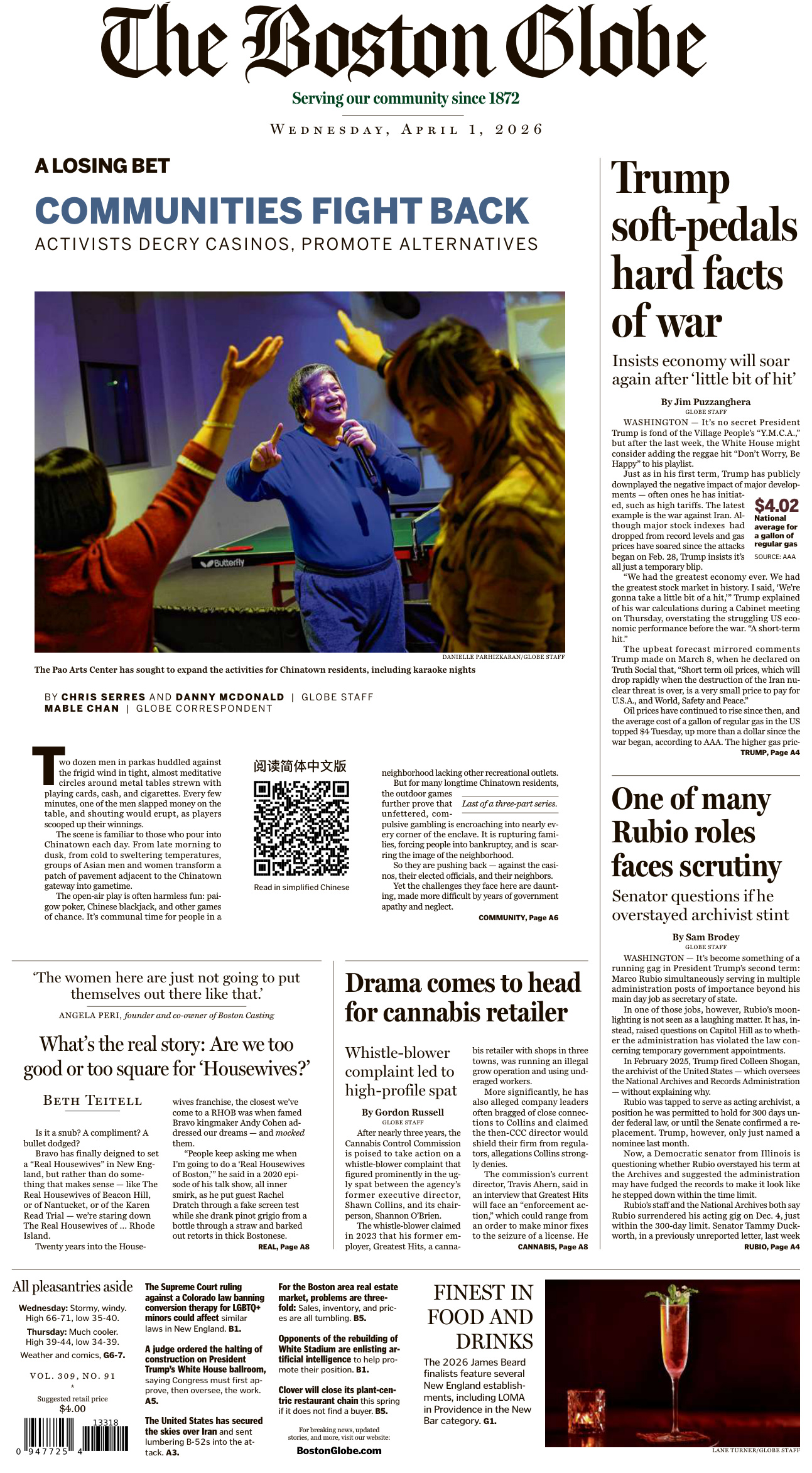 The Boston Globe April 01 2026 PDF Download