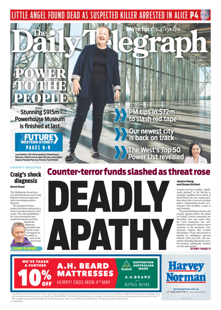 The Daily Telegraph Australia 1 May 2026 The Daily Telegraph Australia Kitap Kapağı