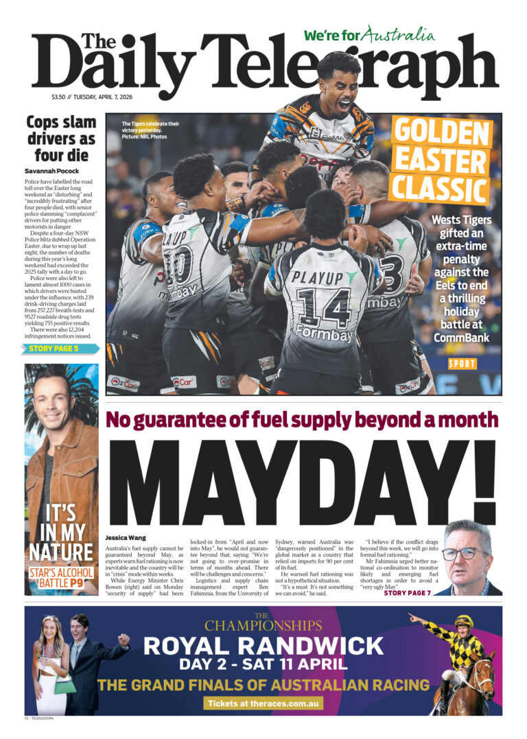 The Daily Telegraph Australia 7 April 2026 The Daily Telegraph Australia Kitap Kapağı