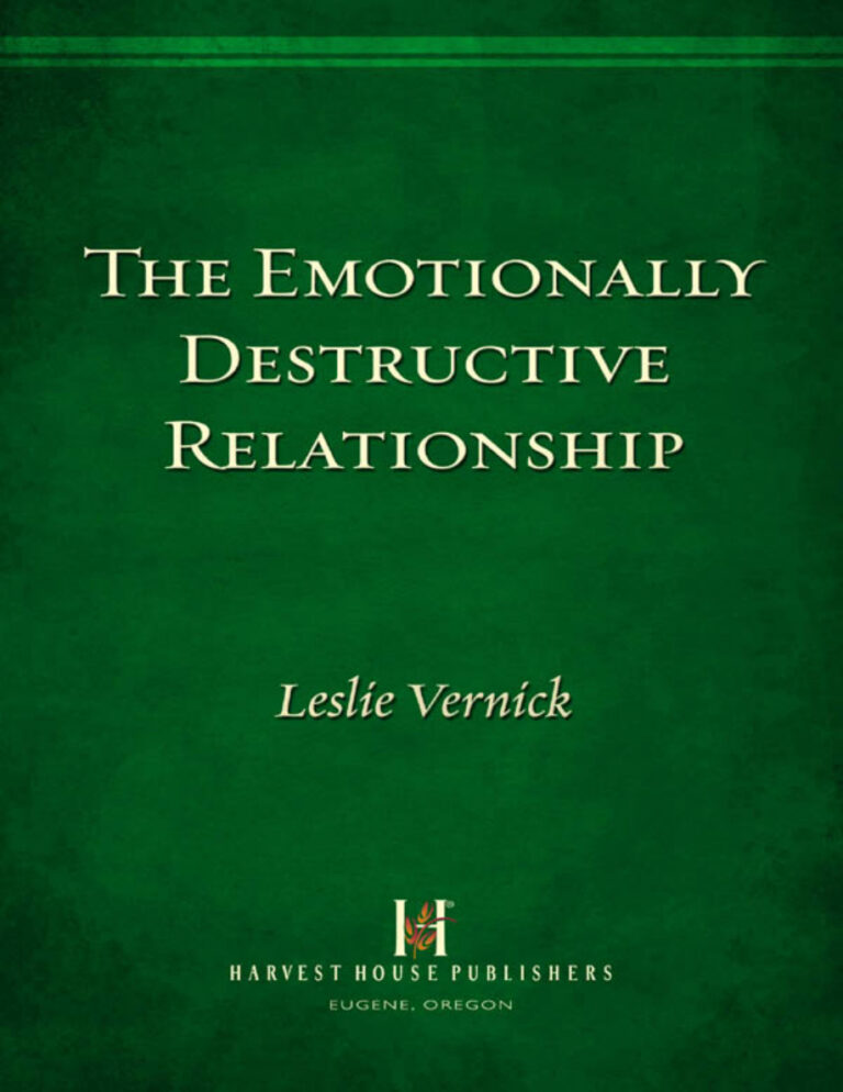 The Emotionally Destructive Relationship Leslie Vernick Kitap Kapağı