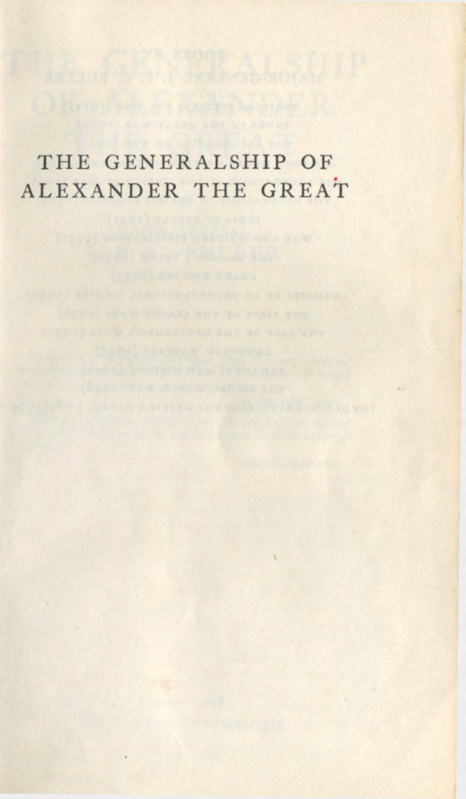 The Generalship Of Alexander The Great PDF Download