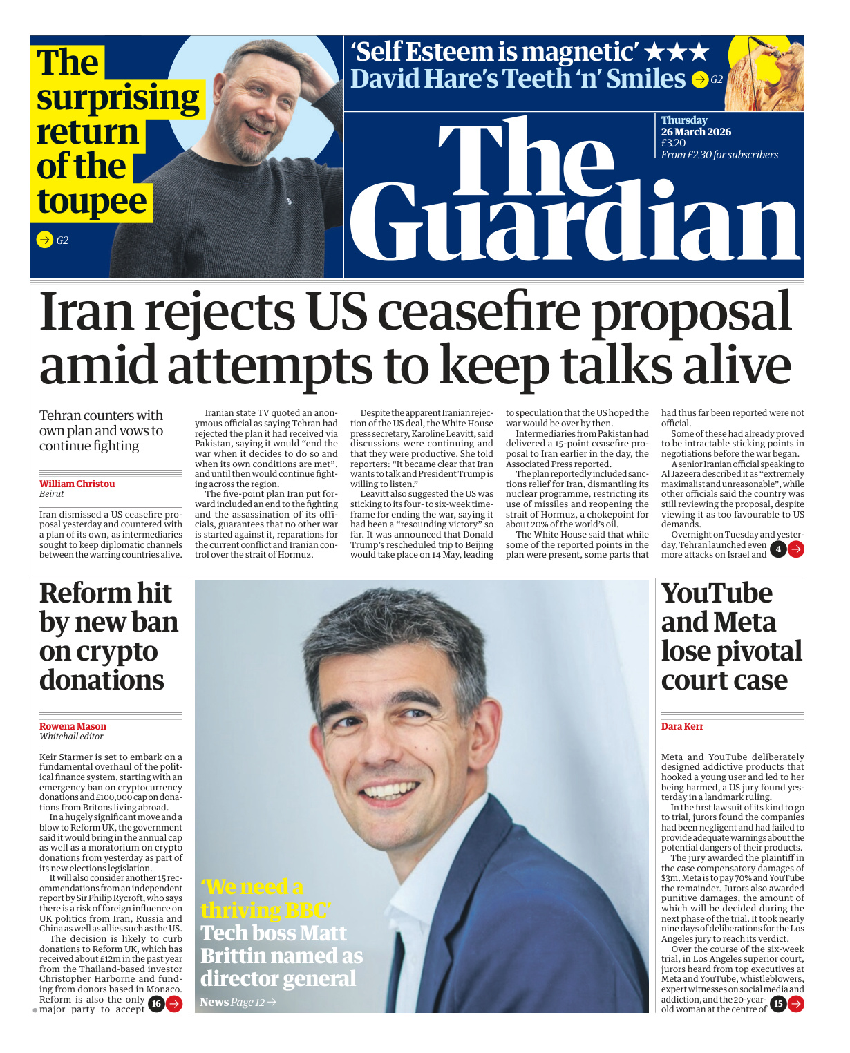 The Guardian 26 March 2026 The Guardian Kitap Kapağı
