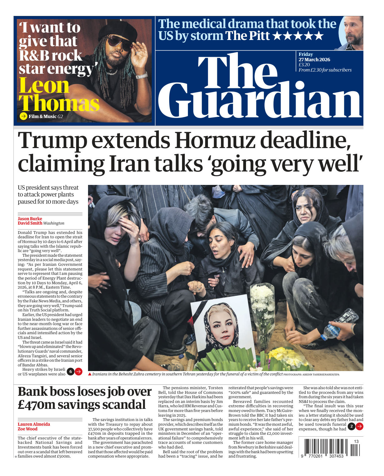 The Guardian 27 March 2026 The Guardian Kitap Kapağı