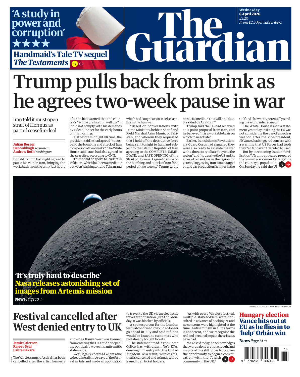 The Guardian April 08 2026 The Guardian Kitap Kapağı