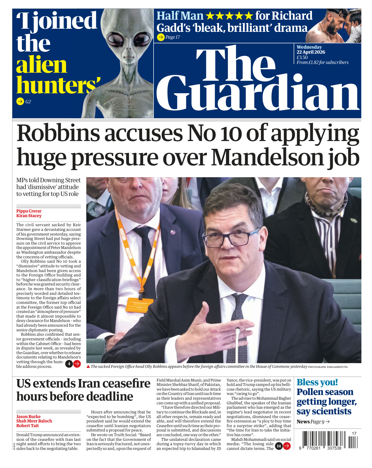 The Guardian April 22 2026 The Guardian Kitap Kapağı