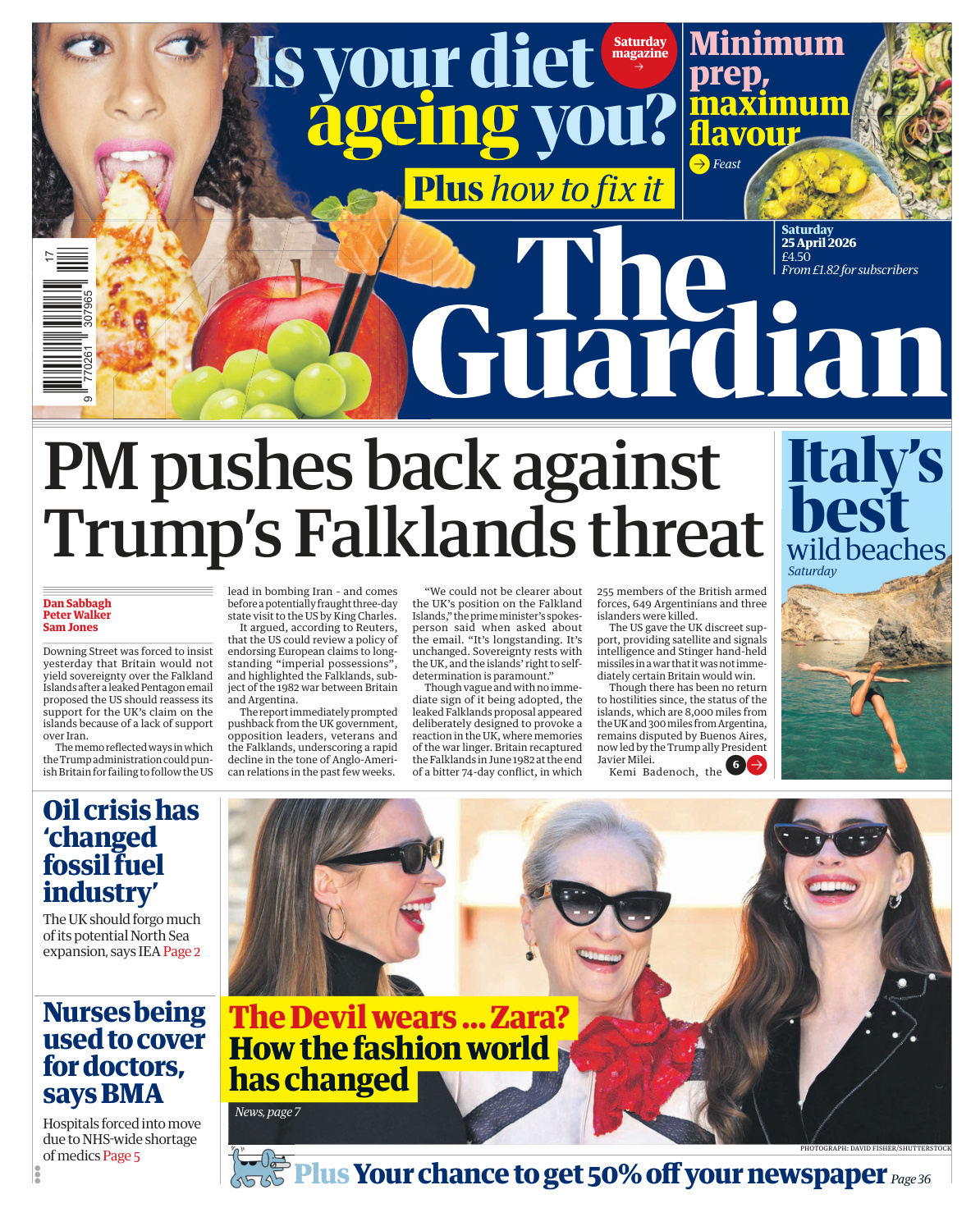The Guardian April 25 2026 The Guardian Kitap Kapağı