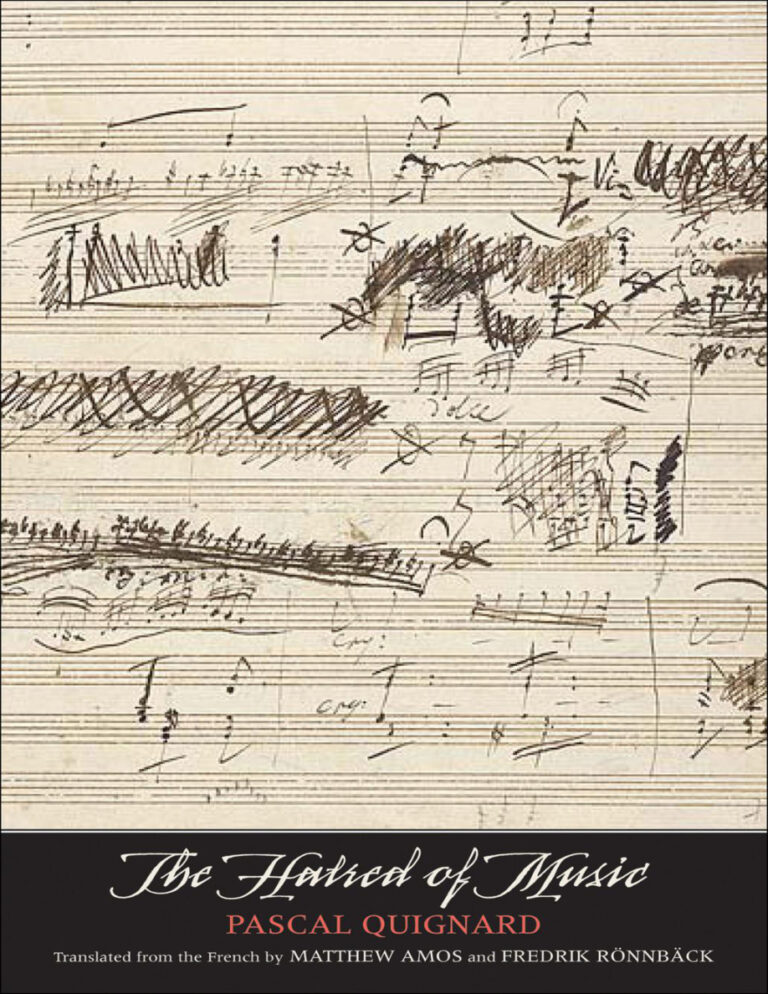 The Hatred of Music Pascal quignard Kitap Kapağı