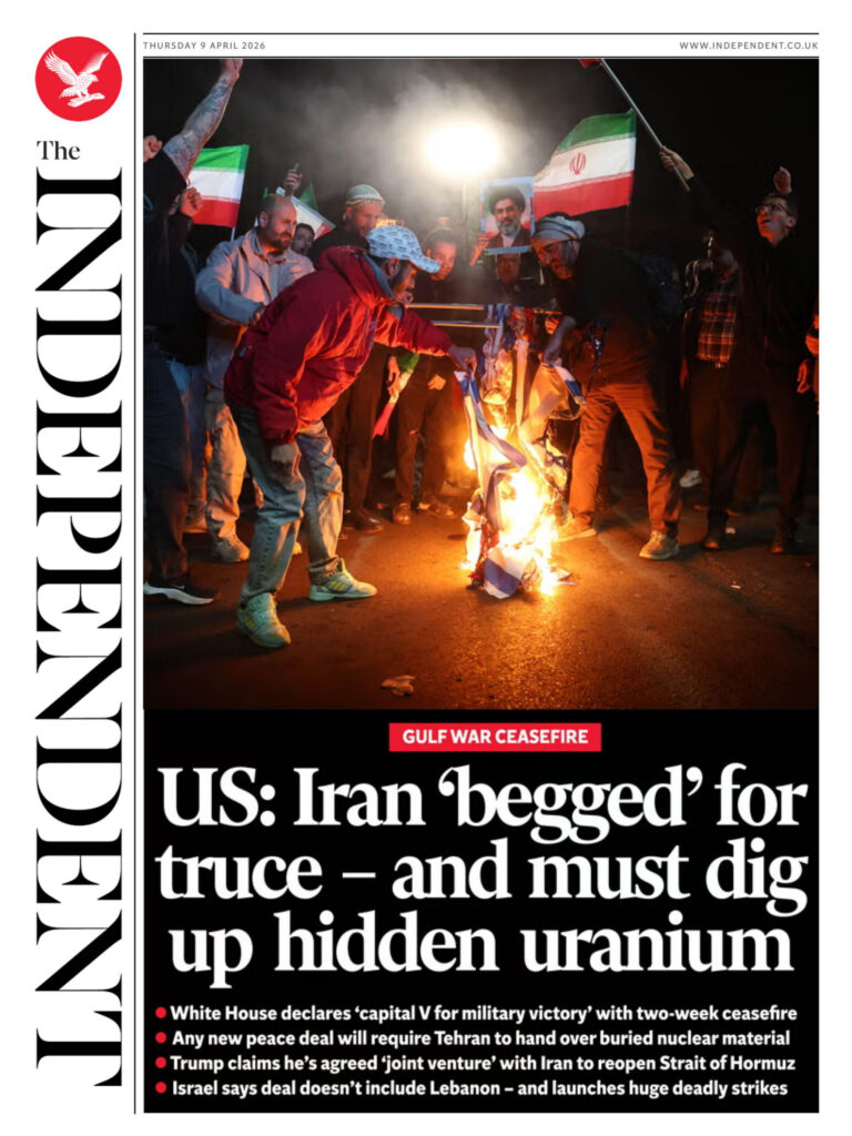 The Independent April 09 2026 The Independent Kitap Kapağı