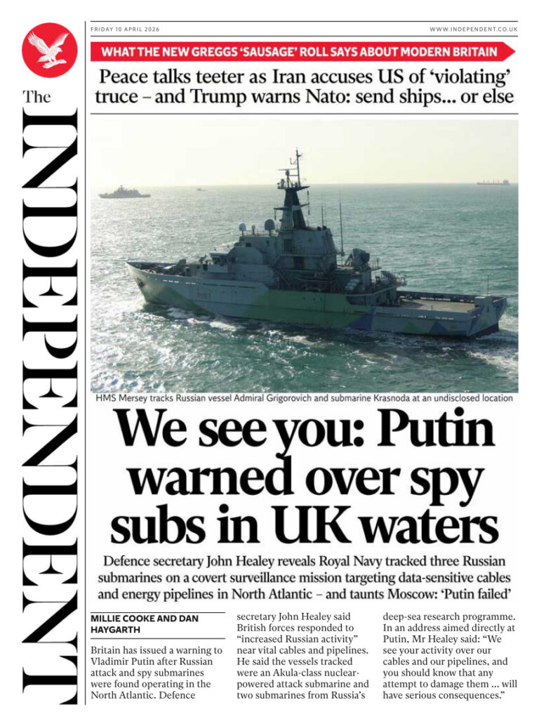 The Independent April 10 2026 The Independent Kitap Kapağı