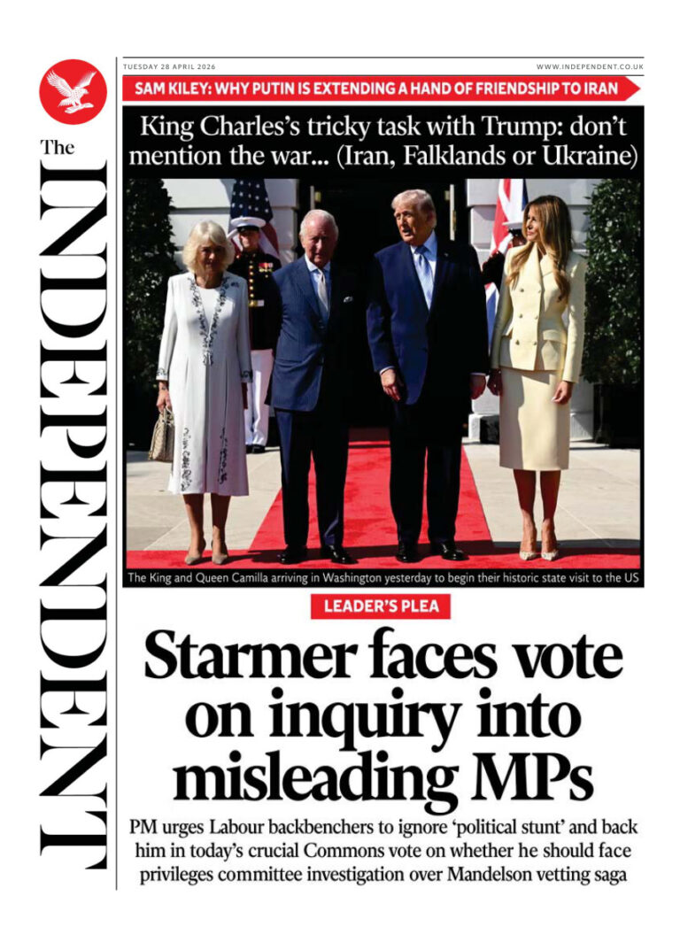 The Independent April 28 2026 The Independent Kitap Kapağı