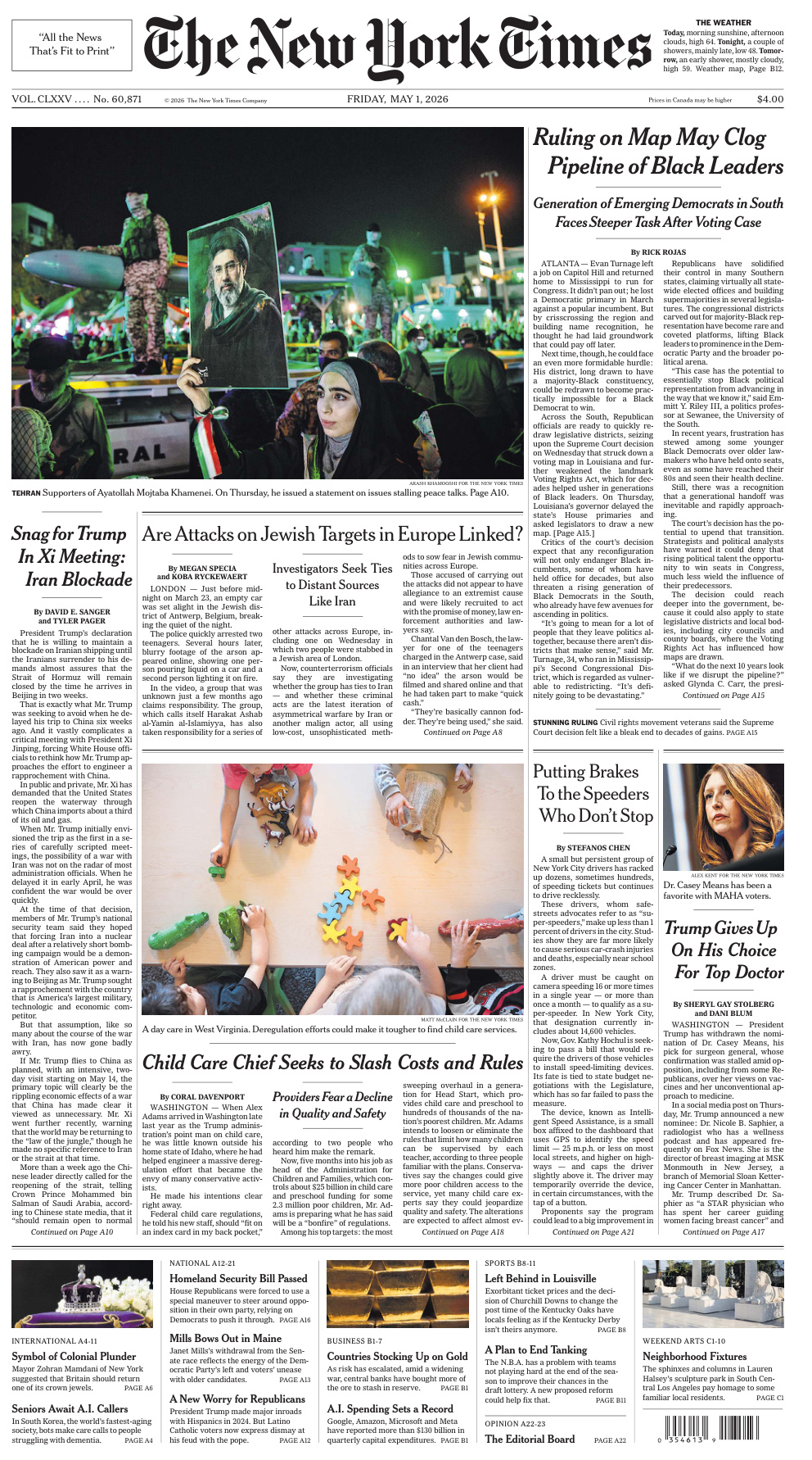 The New York Times 01 May 2026 The New York Times Kitap Kapağı