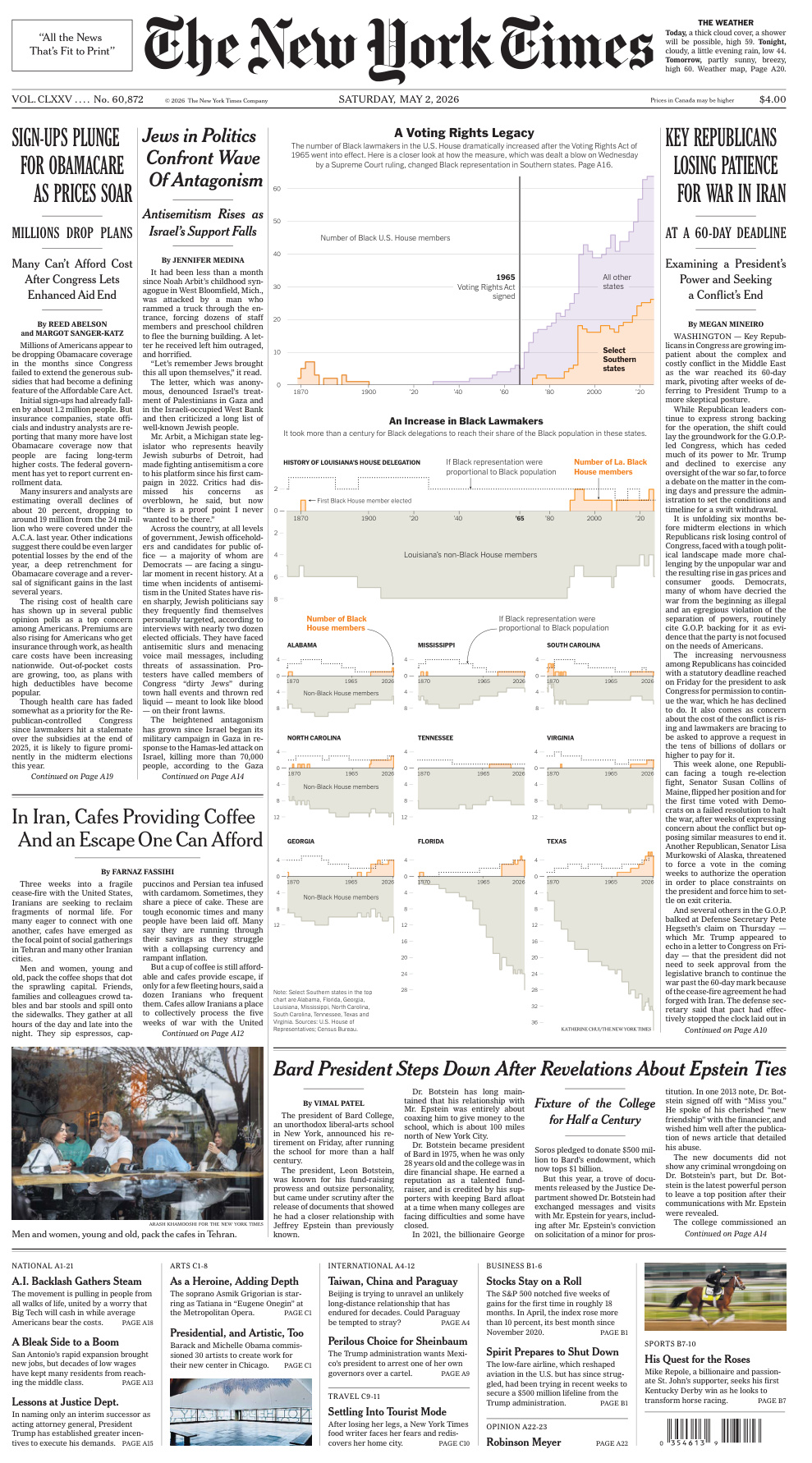 The New York Times 02 May 2026 The New York Times Kitap Kapağı