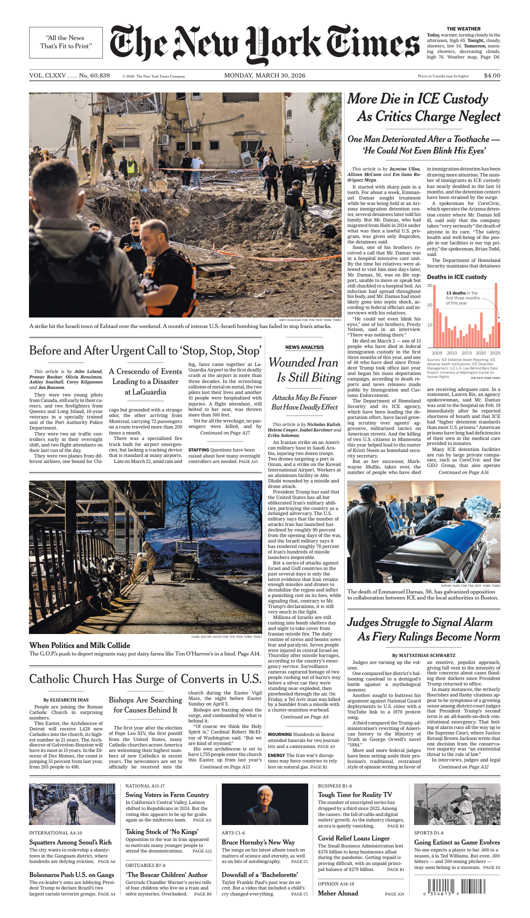 The New York Times 30 March 2026 The New York Times Kitap Kapağı