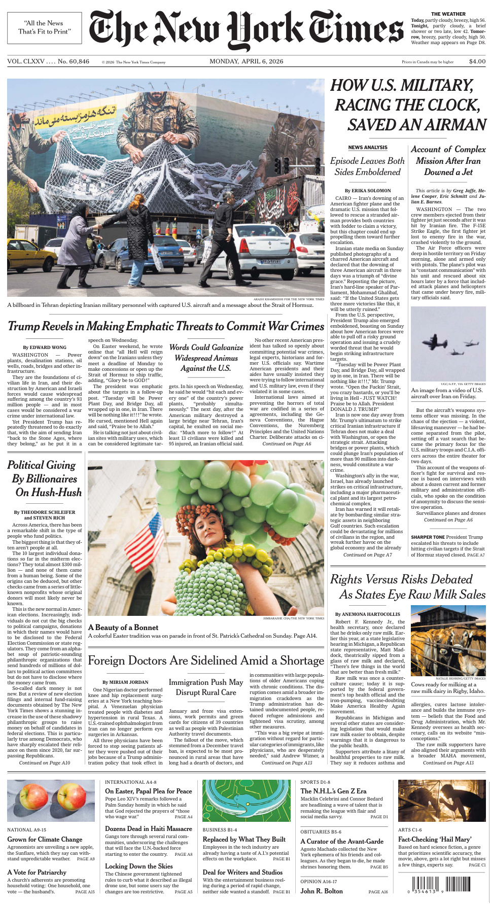 The New York Times 6 April 2026 PDF Download