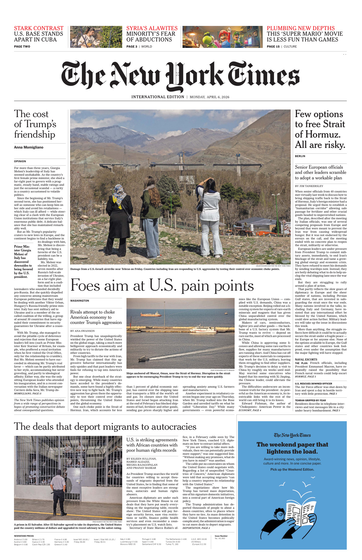 The New York Times International April 06 2026 PDF Download