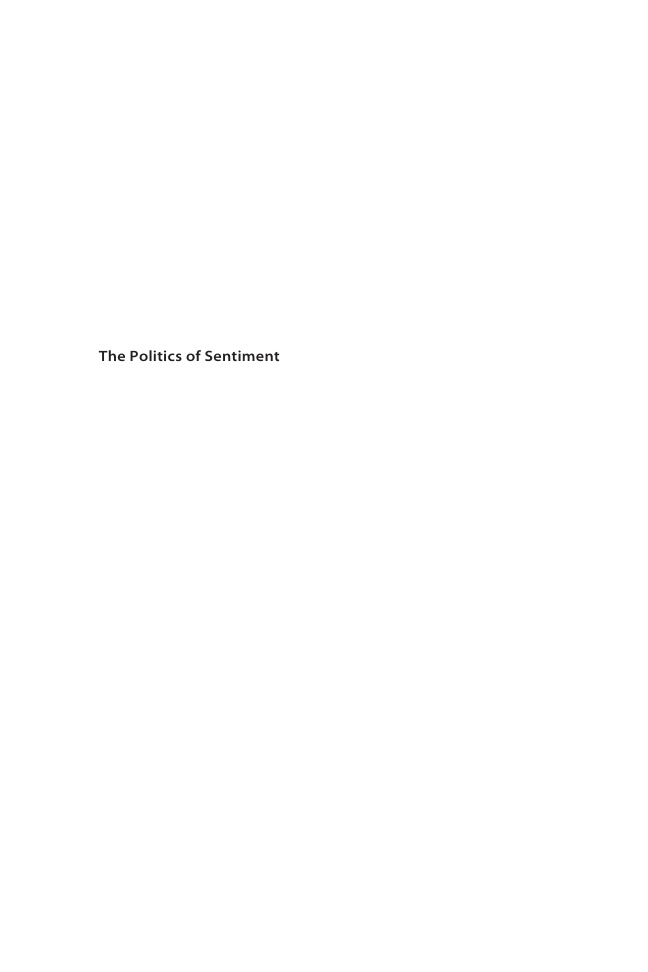 The Politics of Sentiment Spanish Edition O Hugo Benavides Kitap Kapağı