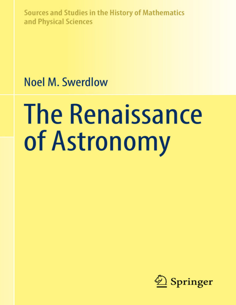 The Renaissance of Astronomy Noel M Swerdlow Kitap Kapağı