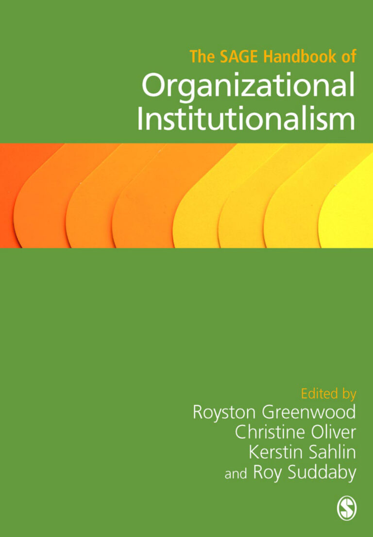 The SAGE Handbook of Organizational Institutionalism Greenwood Kitap Kapağı