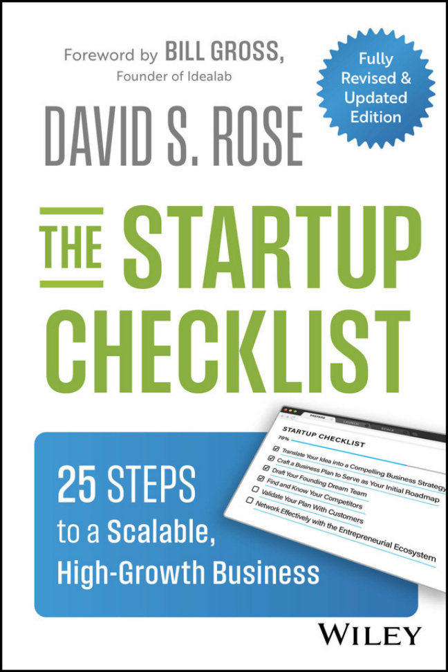 The Startup Checklist 2nd Edition David S Rose Kitap Kapağı