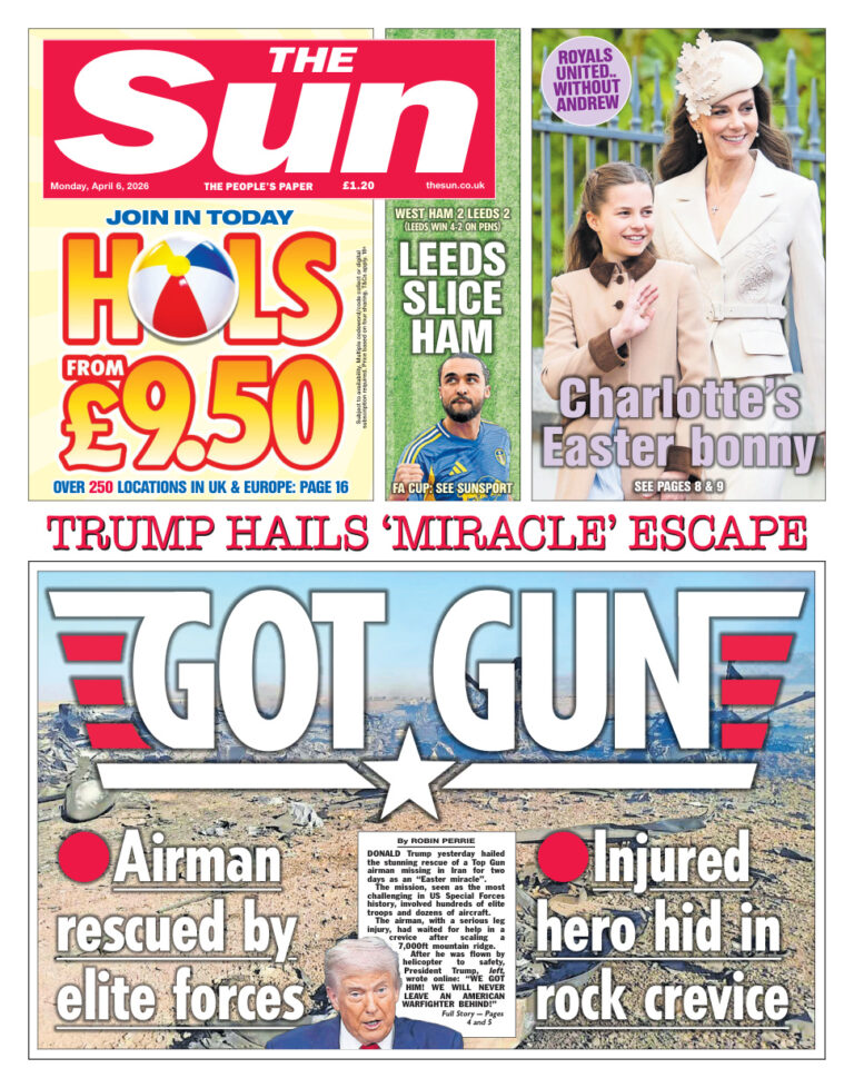 The Sun UK April 06 2026 The Sun UK Kitap Kapağı