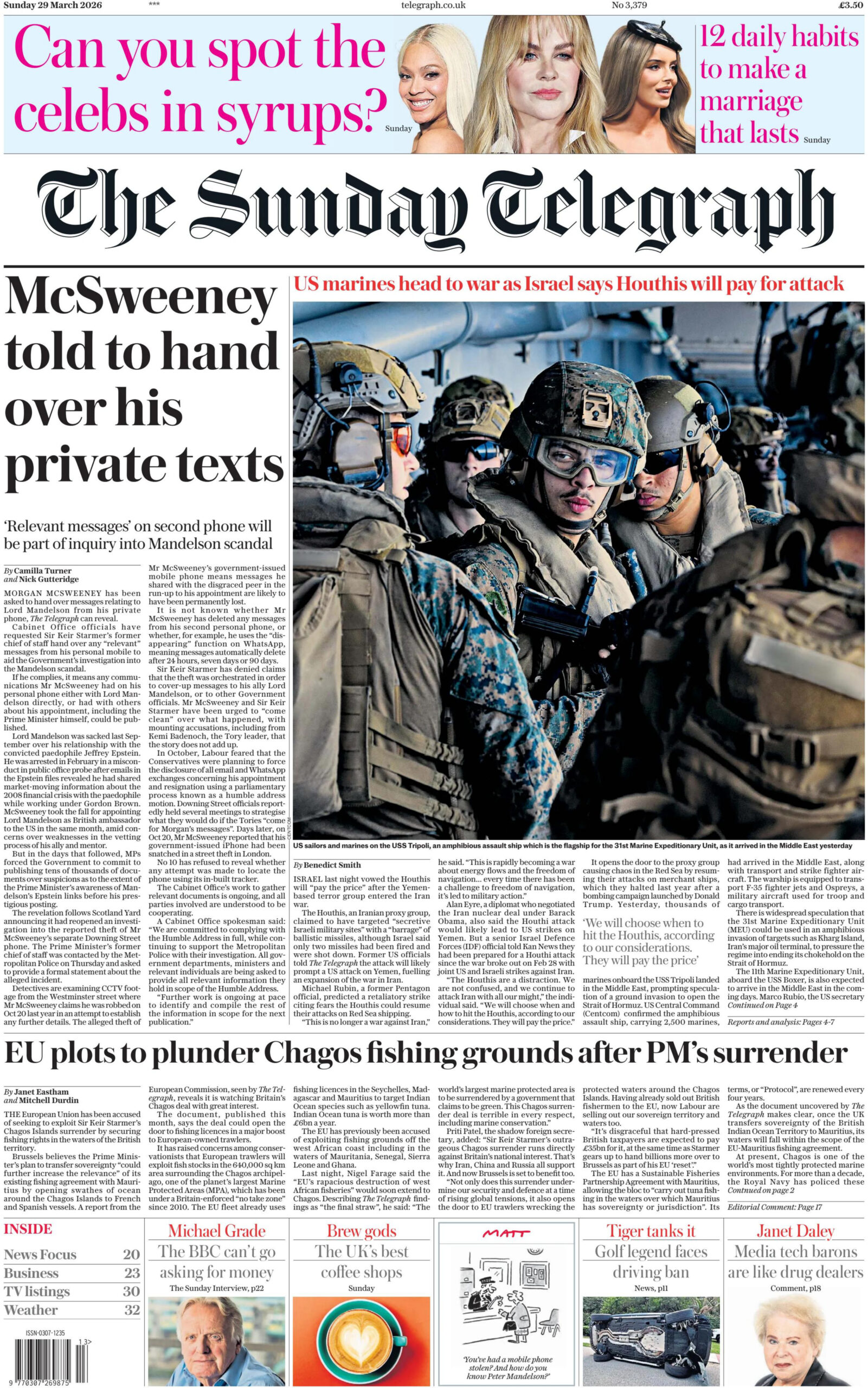 The Sunday Telegraph - 29 March 2026 PDF Download