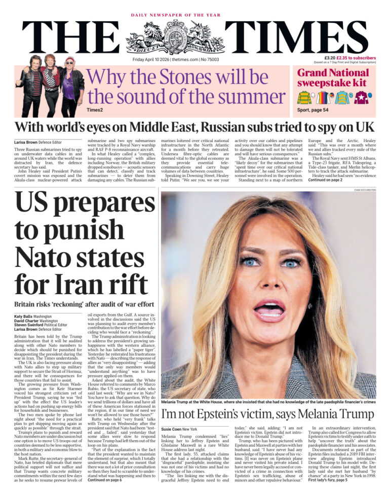 The Times April 10 2026 The Times Kitap Kapağı