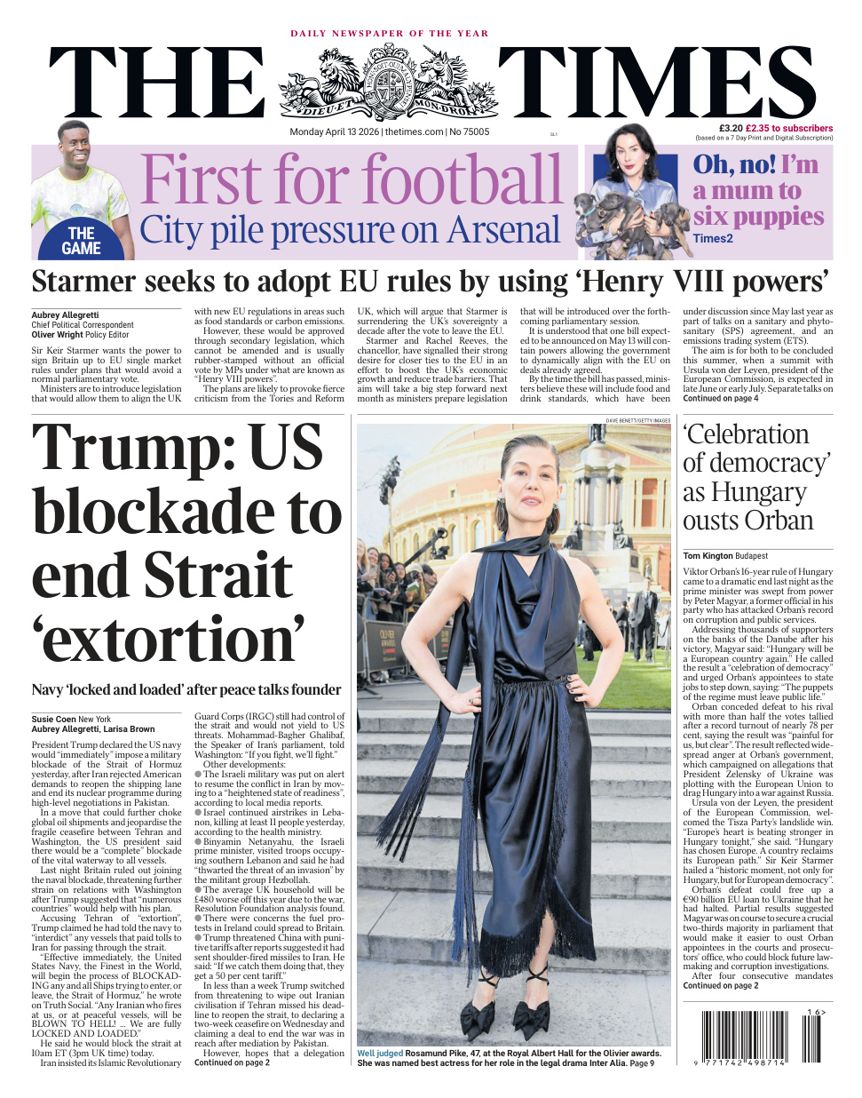 The Times - April 13, 2026 PDF Download