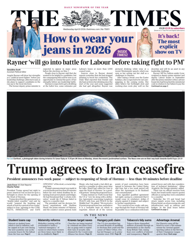 The Times April 8 2026 The Times Kitap Kapağı