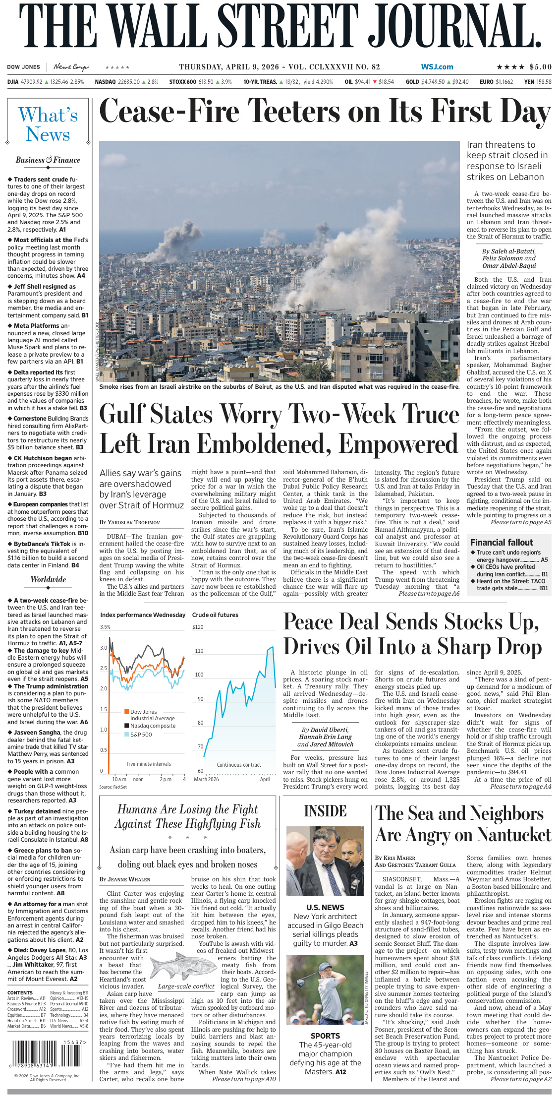 The Wall Street Journal April 09 2026 The Wall Street Journal Kitap Kapağı