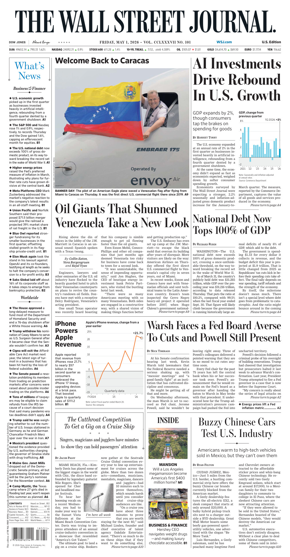 The Wall Street Journal May 01 2026 The Wall Street Journal Kitap Kapağı