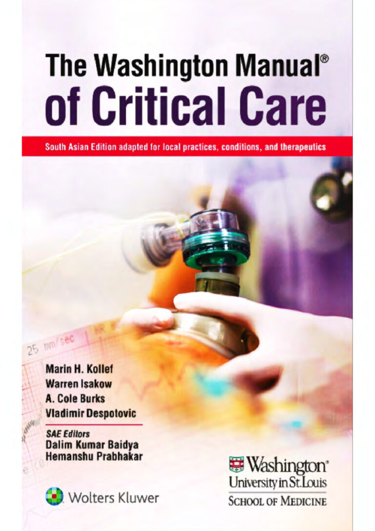 The Washington Manual Of Critical Care Marin H Kollef Z Library Kitap Kapağı