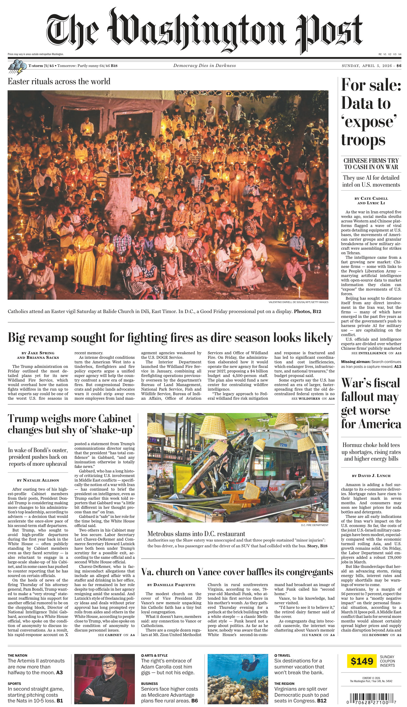 The Washington Post April 05 2026 The Washington Post Kitap Kapağı