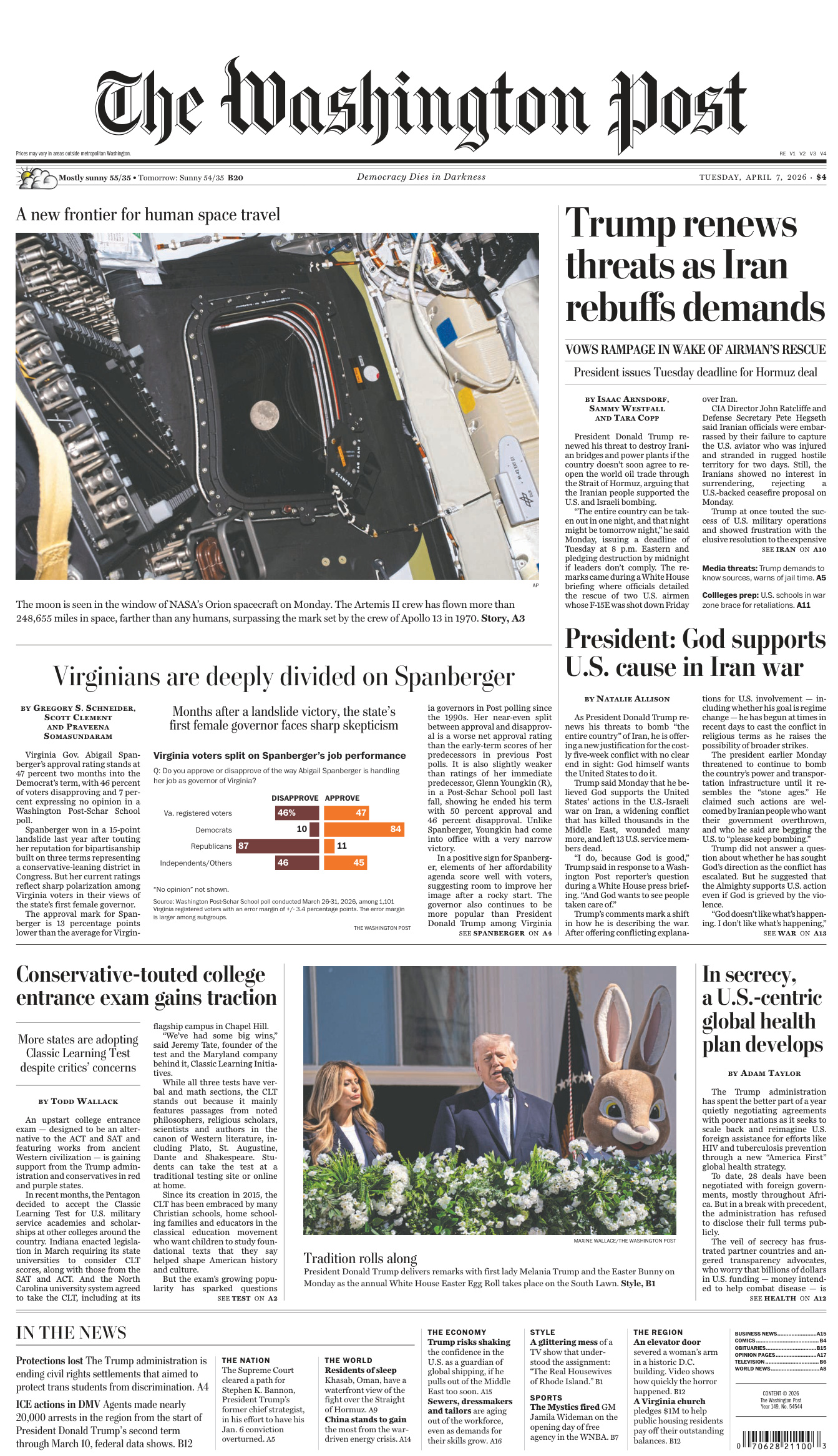 The Washington Post April 07 2026 The Washington Post Kitap Kapağı