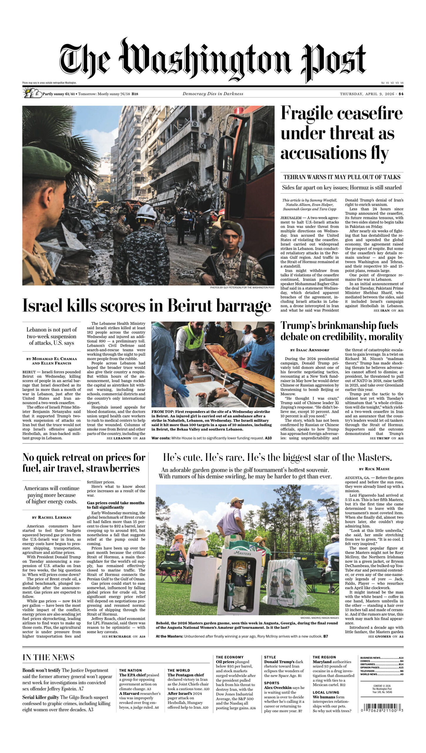 The Washington Post April 09 2026 The Washington Post Kitap Kapağı