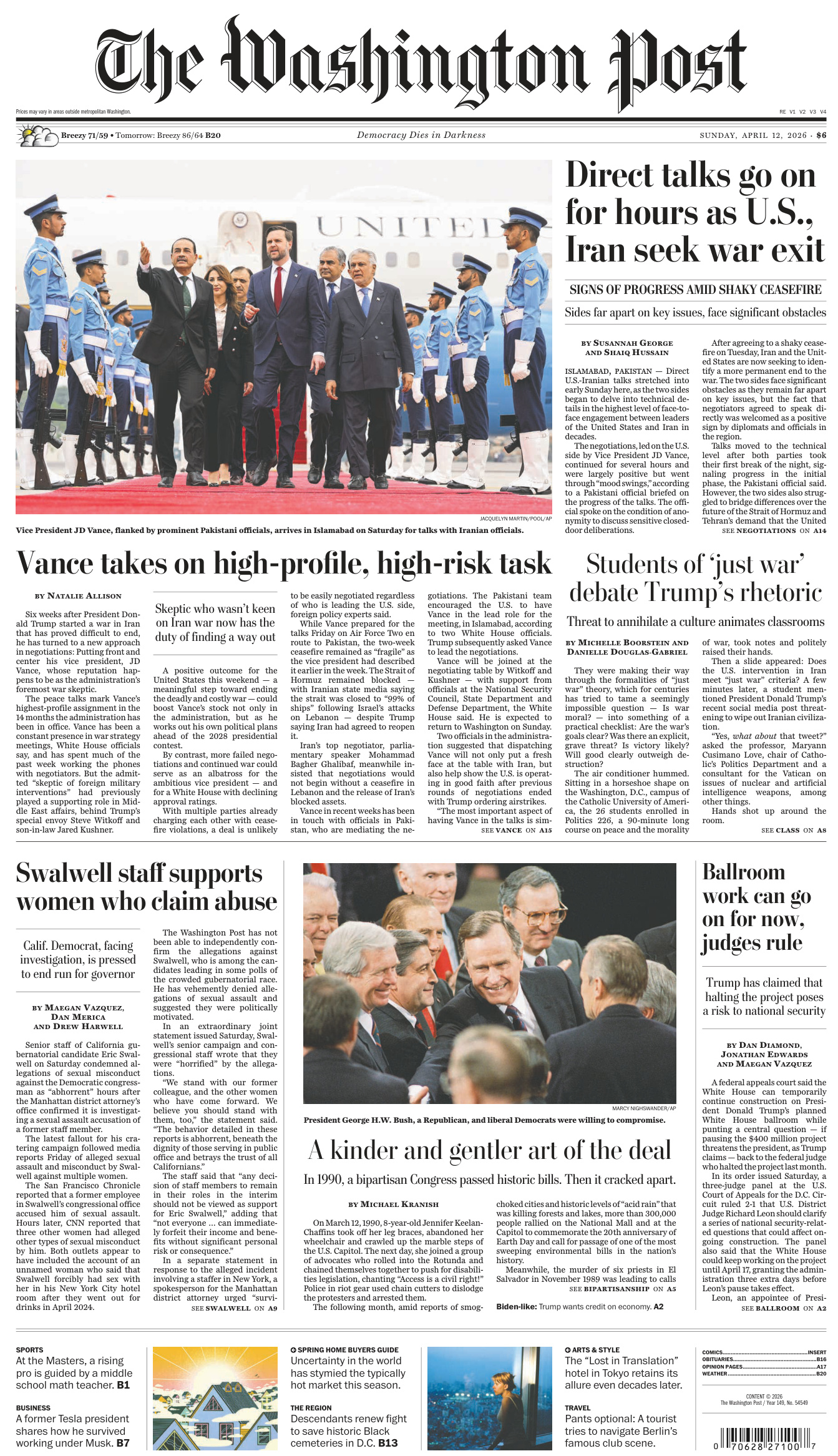 The Washington Post April 12 2026 The Washington Post Kitap Kapağı