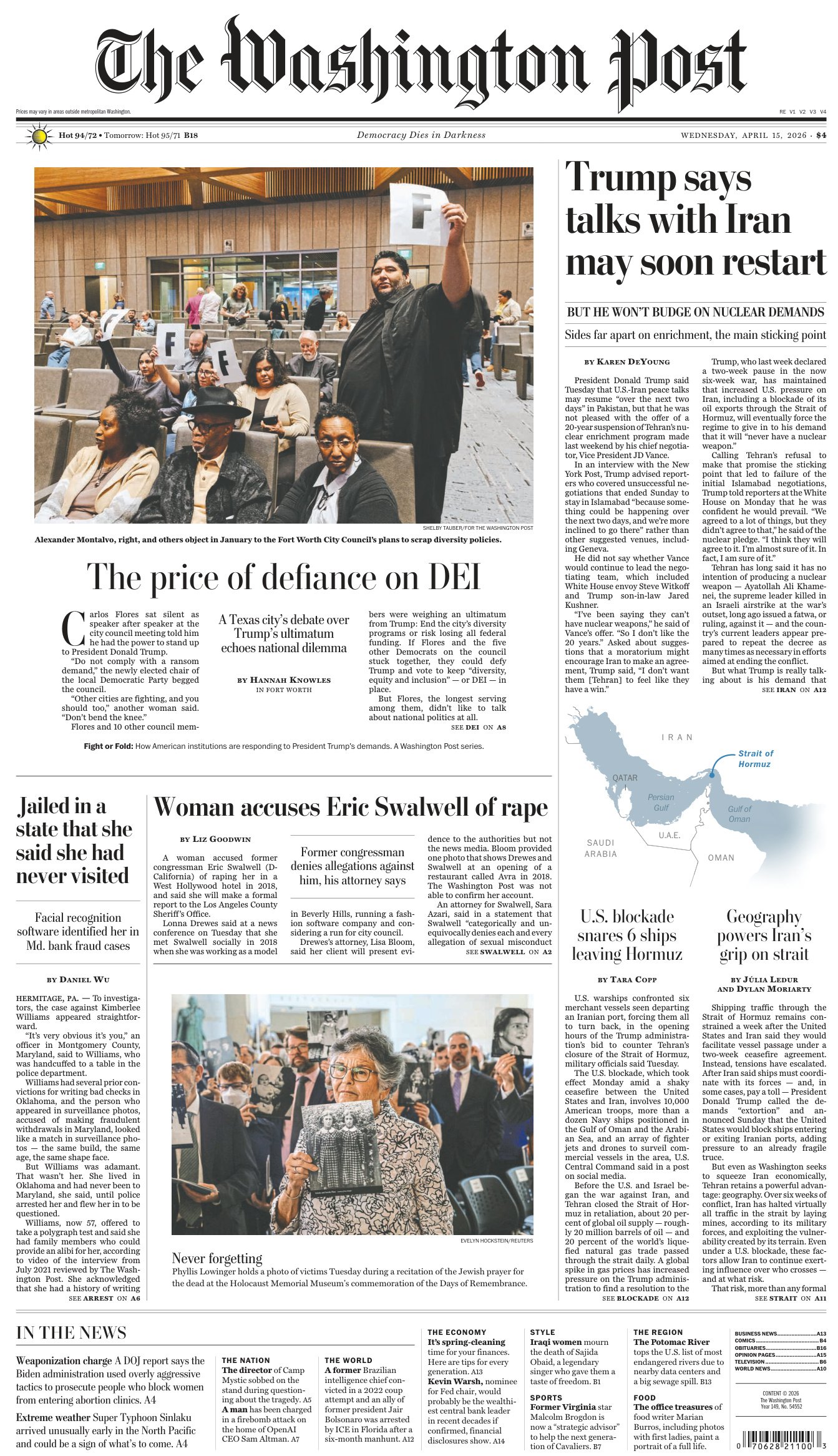 The Washington Post - April 15, 2026 PDF Download