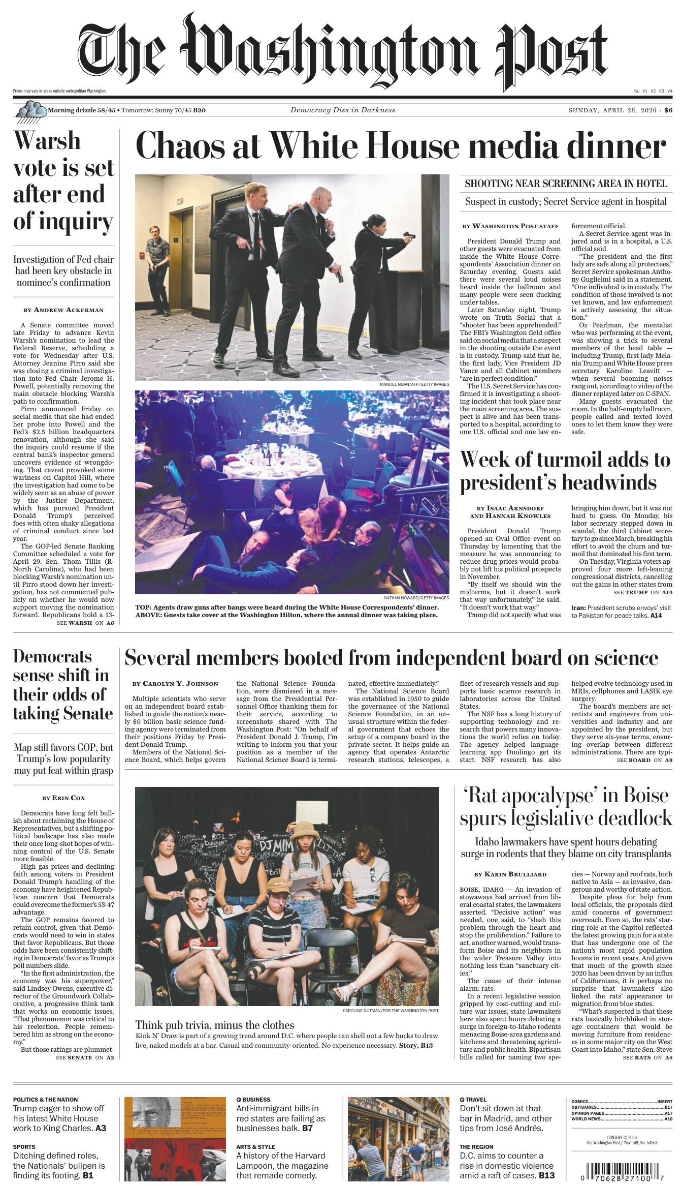 The Washington Post April 26 2026 The Washington Post Kitap Kapağı
