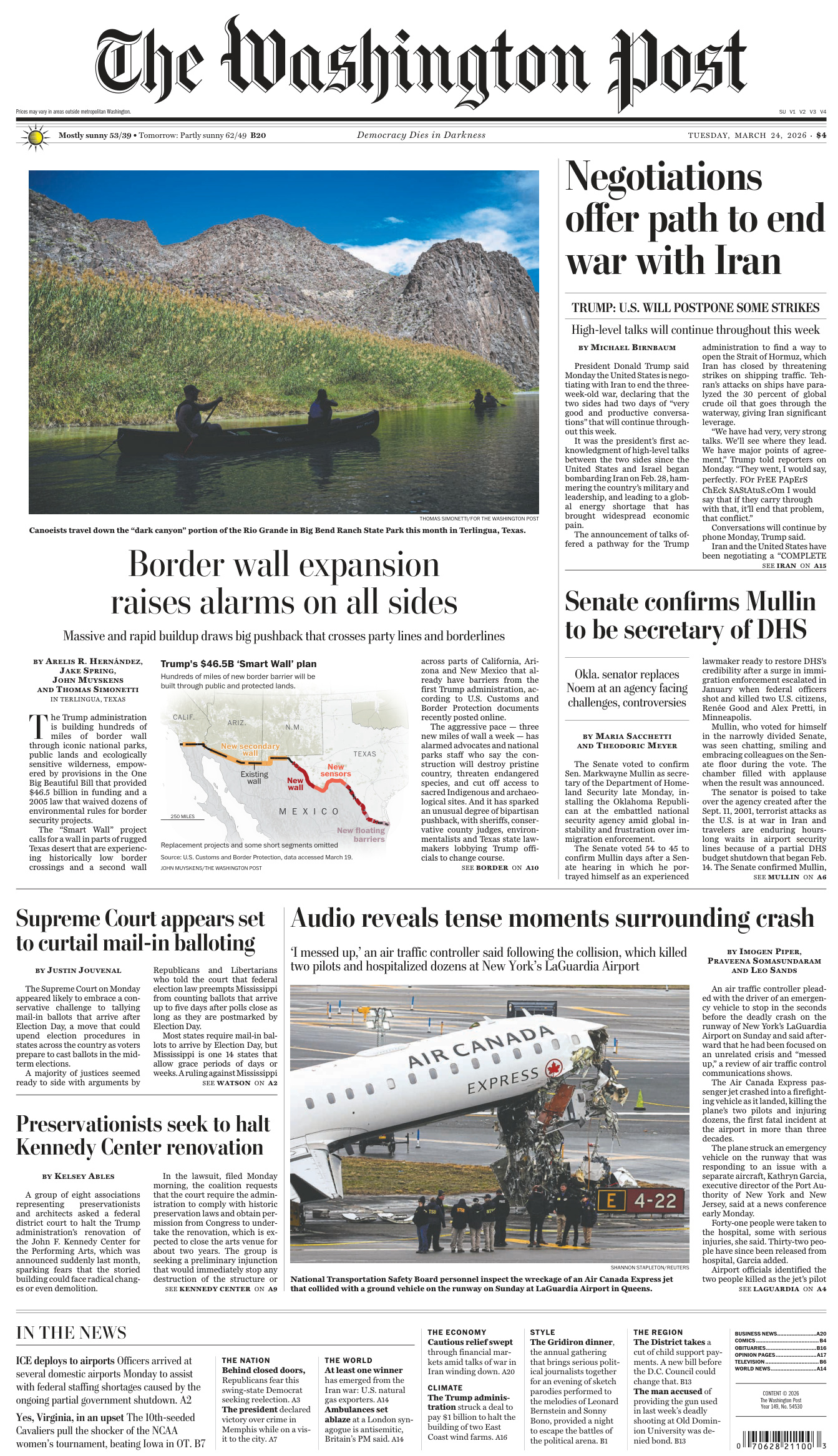 The Washington Post March 24 2026 The Washington Post Kitap Kapağı