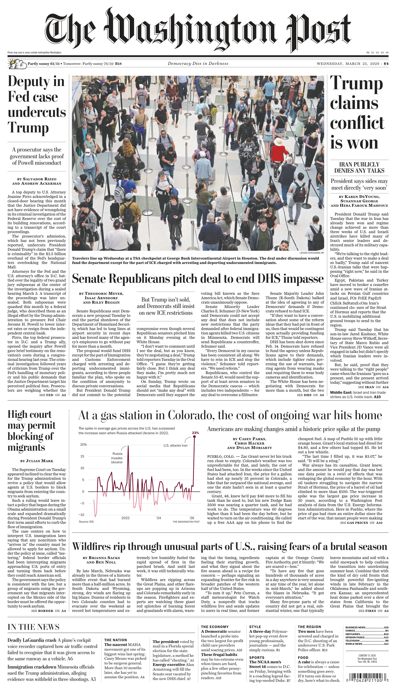 The Washington Post March 25 2026 The Washington Post Kitap Kapağı