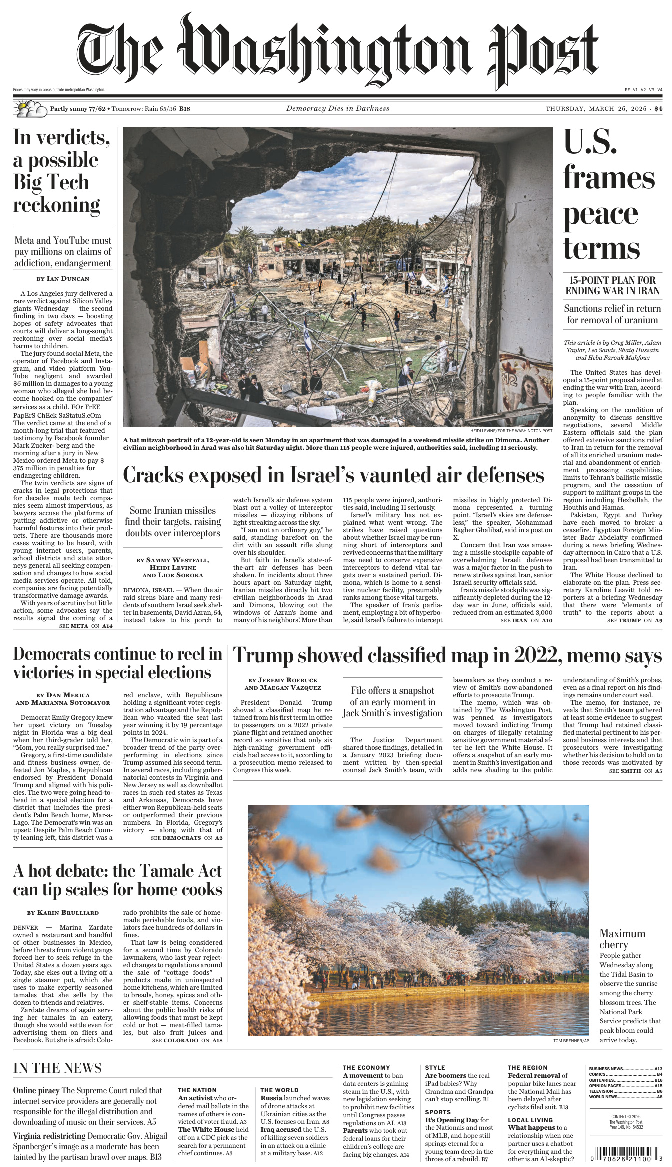 The Washington Post March 26 2026 The Washington Post Kitap Kapağı