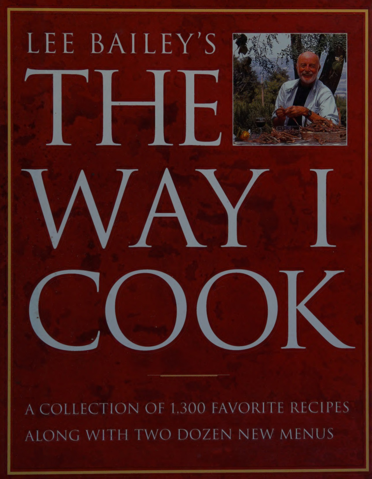 The Way I Cook Lee Bailey Kitap Kapağı