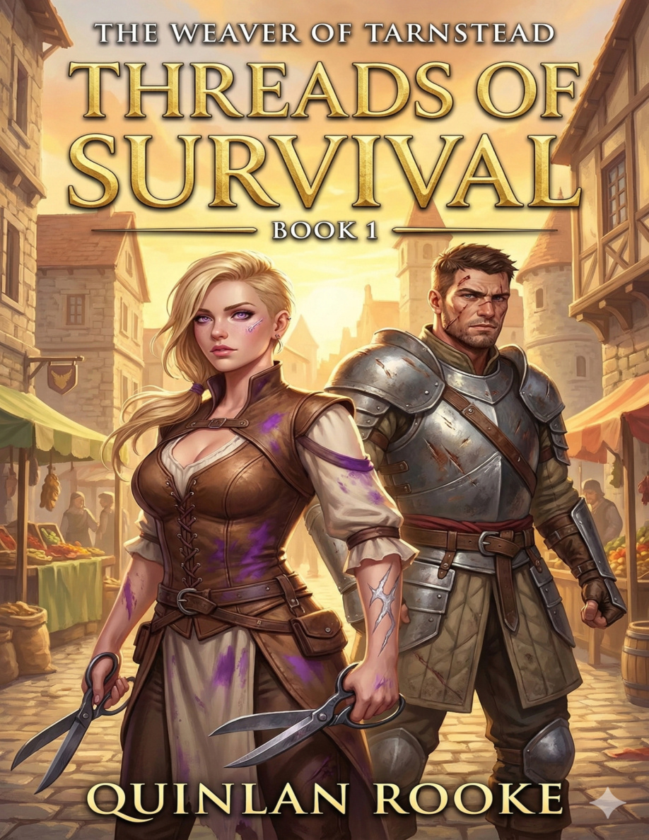The Weaver of Tarnstead Threads of Survival Quinlan Rooke Kitap Kapağı