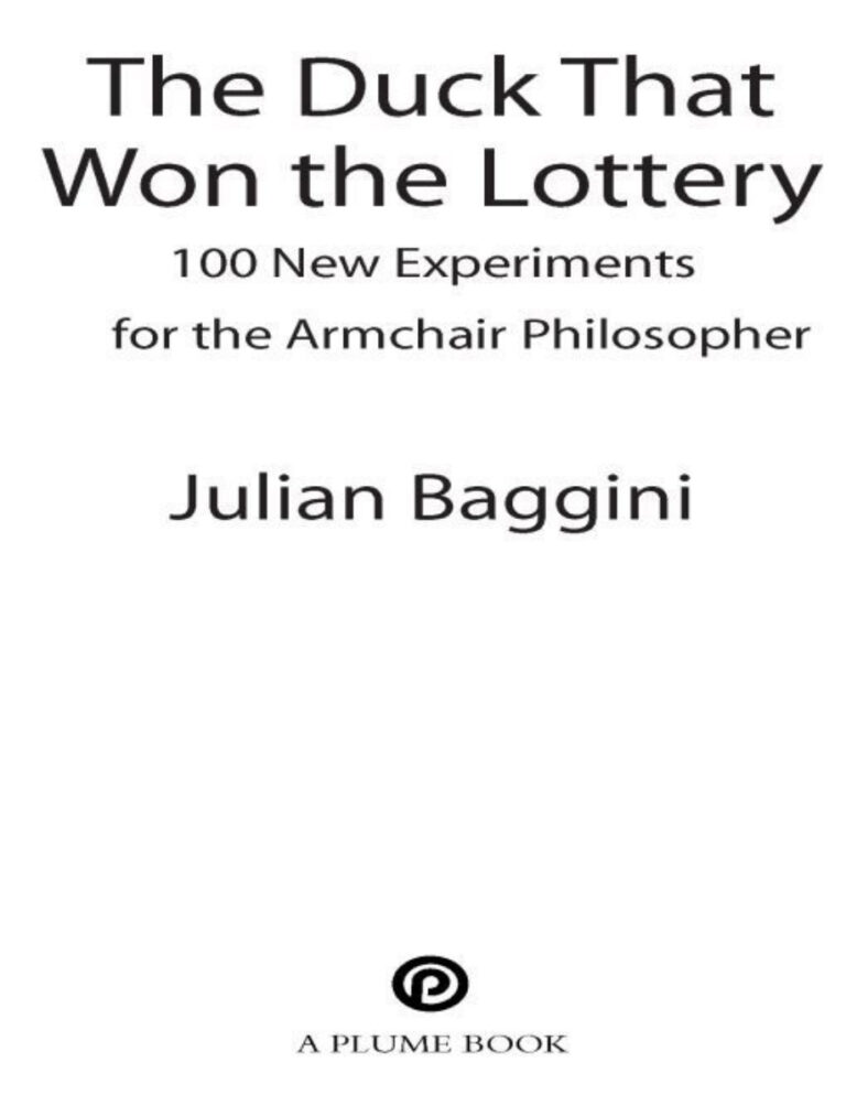 The duck that won the lottery Julian Baggini Kitap Kapağı