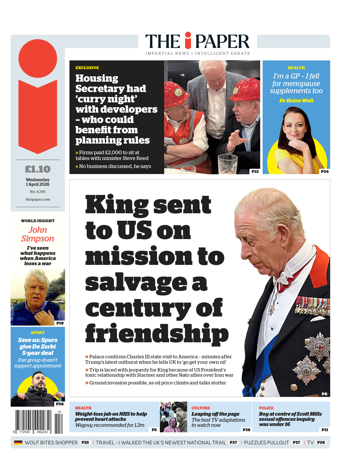 The i Newspaper April 01 2026 PDF Download